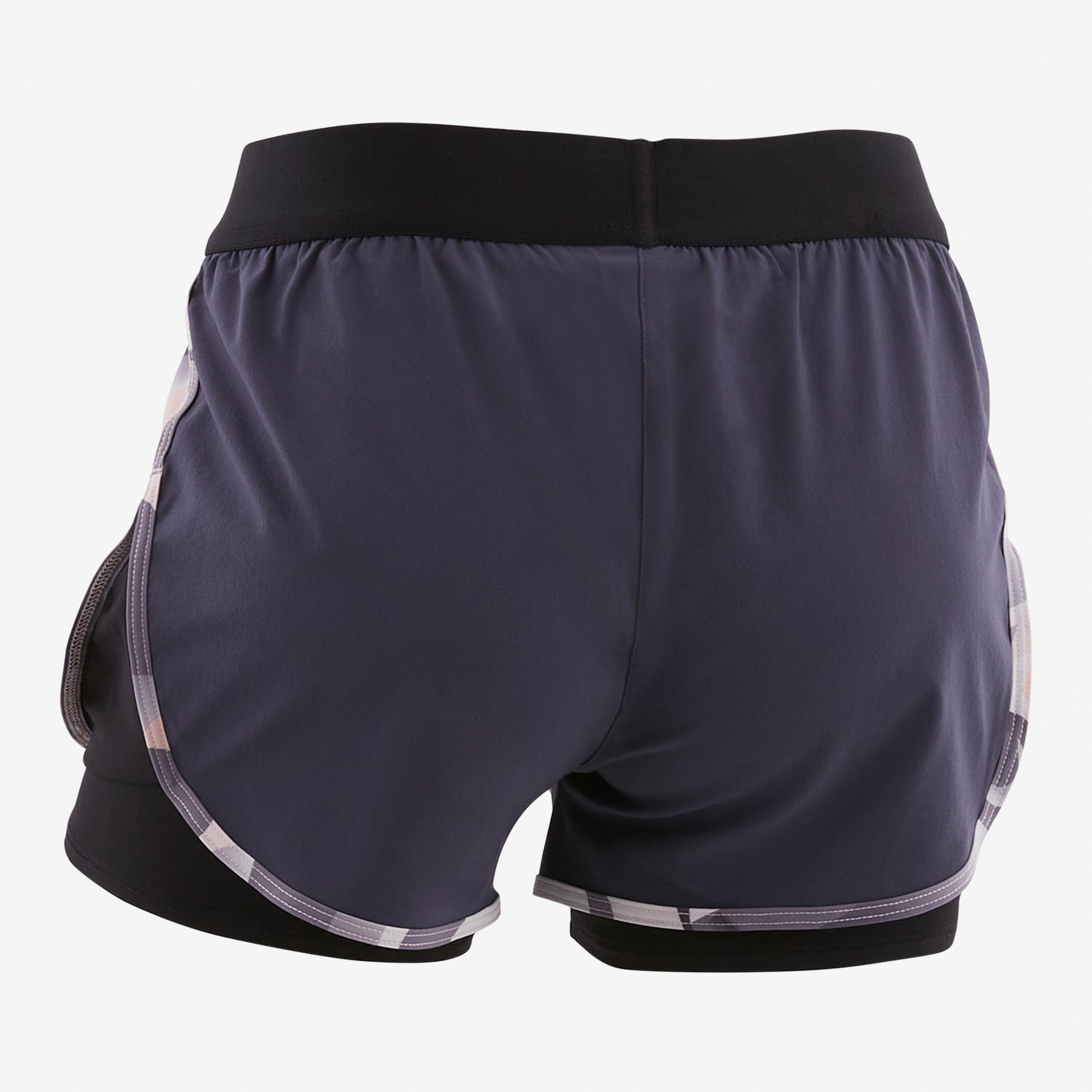 Short Deportivo Negro con Azul Hummo | DelSol