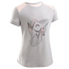 Girls Gymnastics Breathable T-shirt Domyos - Light Grey