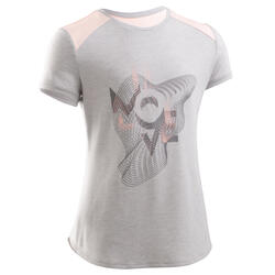 T-shirt respirant imprimé gris clair fille