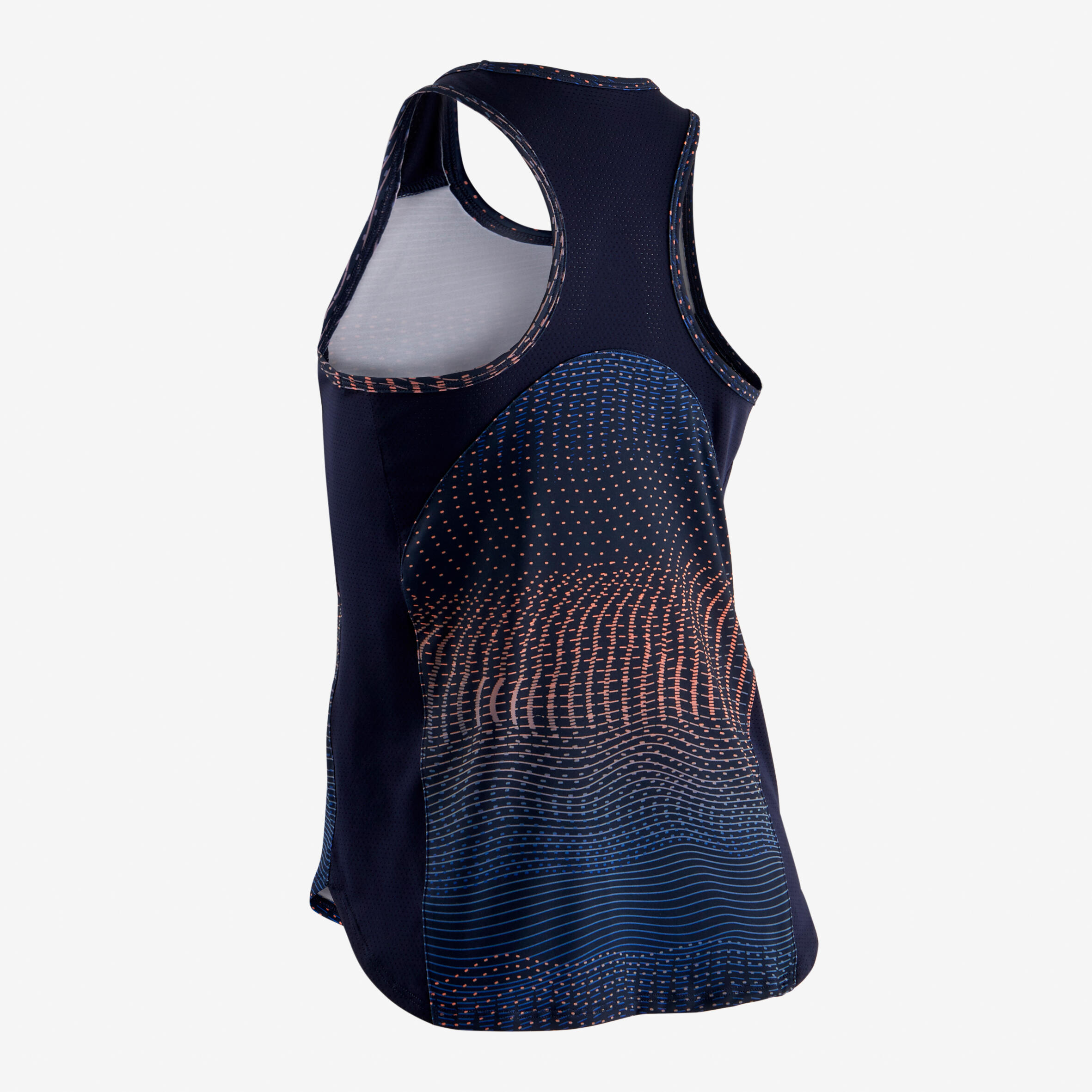 Girls' Breathable Synthetic Tank Top - Navy Print 3/5