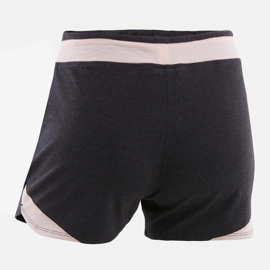 Girls' Breathable Shorts - Grey/Pink