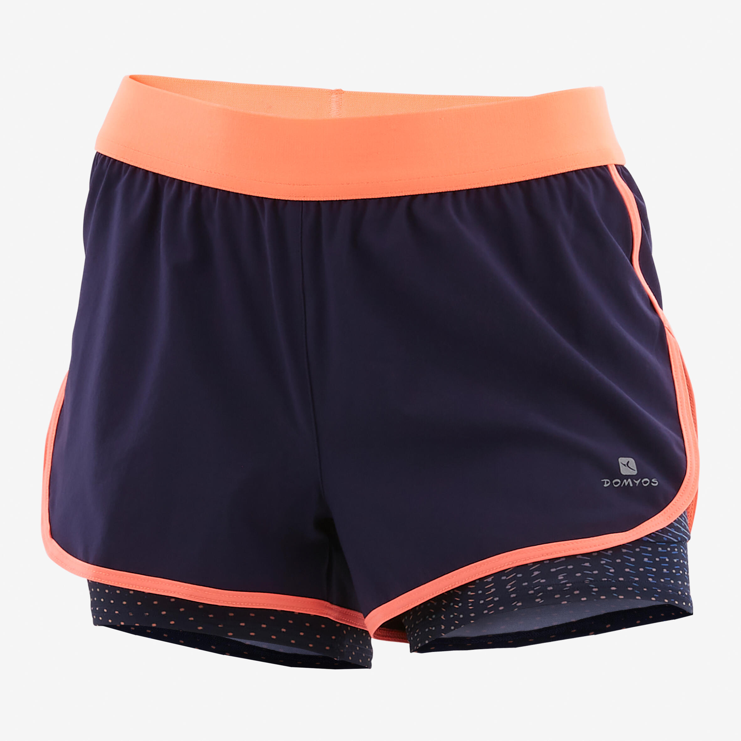 Girls' Breathable Double Gym Shorts 