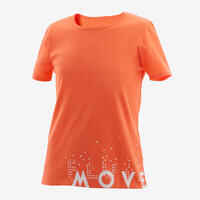 Kids' Basic T-Shirt - Coral Print