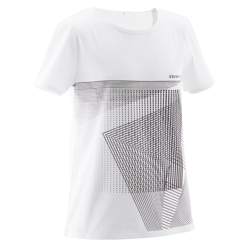 T-shirt enfant coton - Basique blanc avec motifs