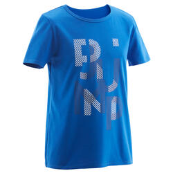T-Shirt basique bleu imprimé ENFANT
