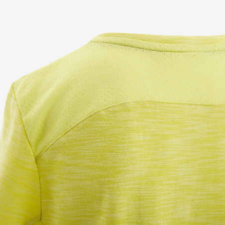 T-Shirt atmungsaktive Baumwolle 500 Gym Kinder gelb