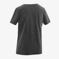 T-Shirt Basic Kinder dunkelgrau mit Print