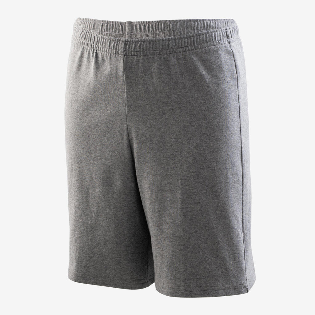 Shorts 100 Basic Baumwolle Kinder grau 