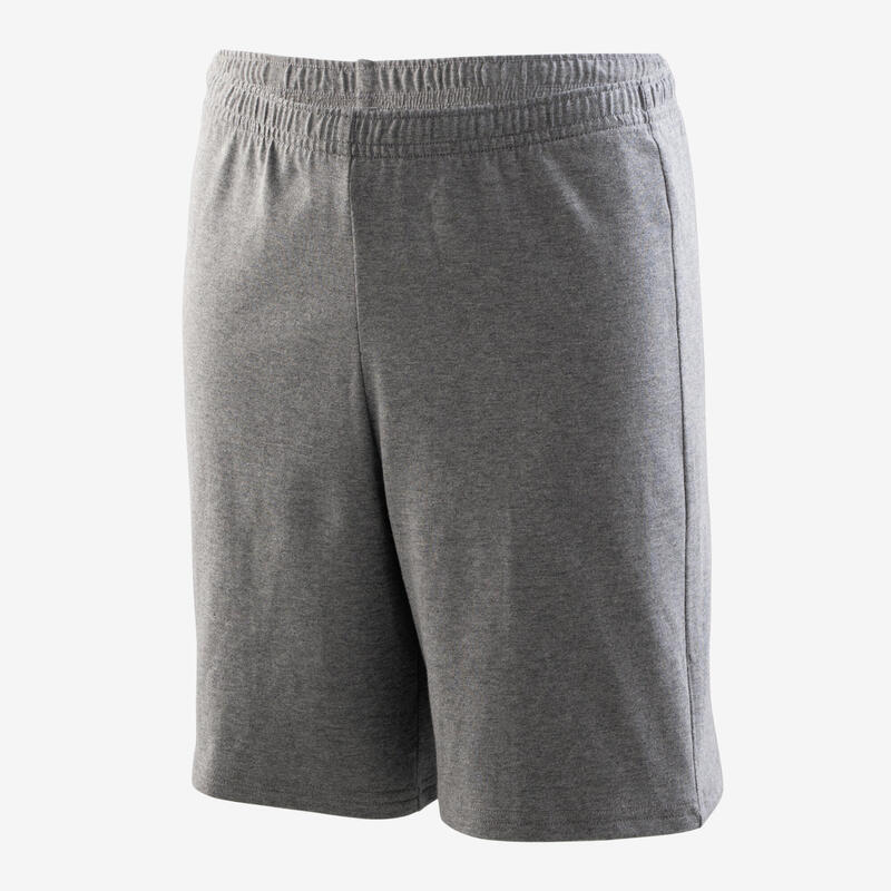 Pantaloncini bambino ginnastica 100 cotone 100% grigi