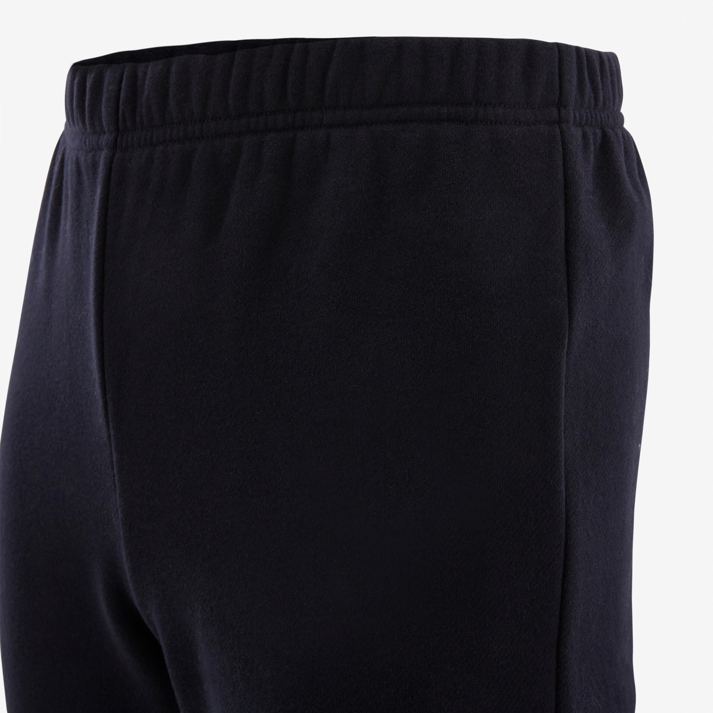 Boys' Warm Gym Tracksuit 100 Warmy Zip - Black/Grey Sleeves 6/7