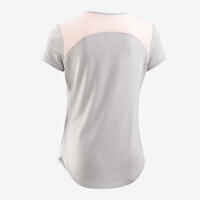 Girls' Breathable T-Shirt - Light Grey Print