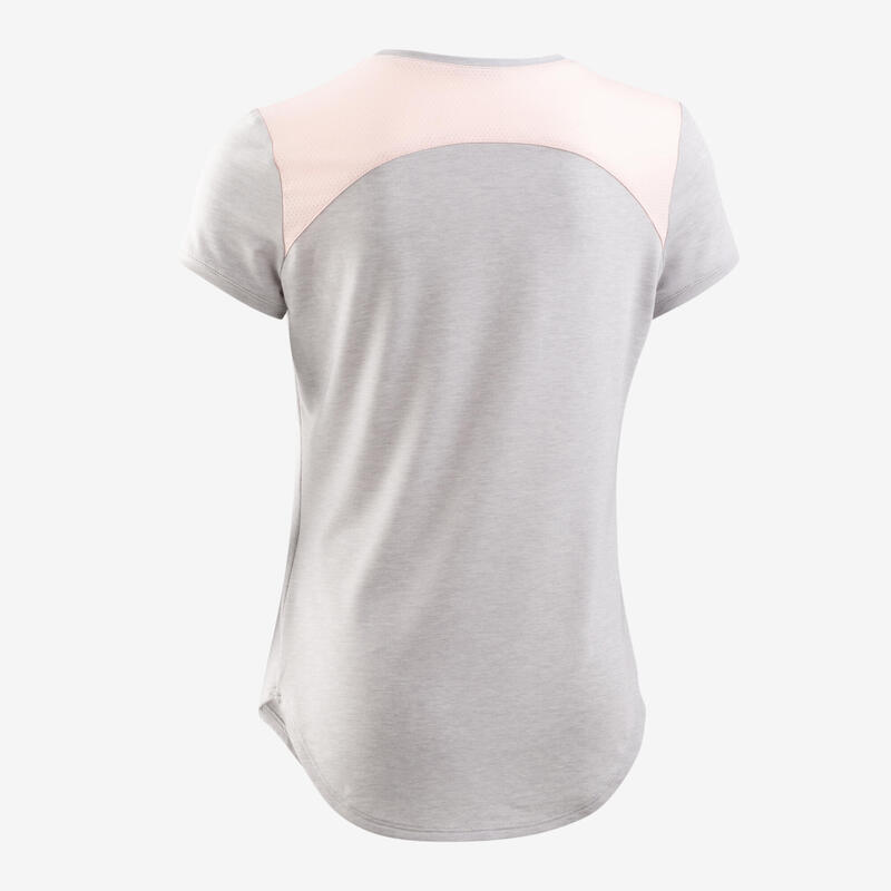 T-shirt respirant imprimé gris clair fille