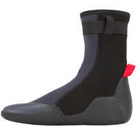 Crno-crvene dečje neoprenske papuče za surfovanje 500 (3 mm)