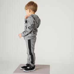 Joggingbyxa barngympa varm basic Junior grå/svart