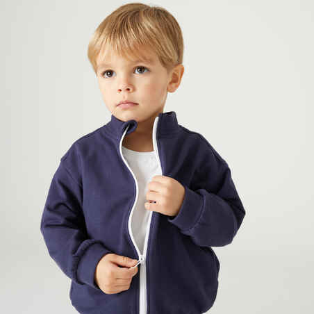 Kids' Warm Regular-Fit Tracksuit Basic - Navy Blue