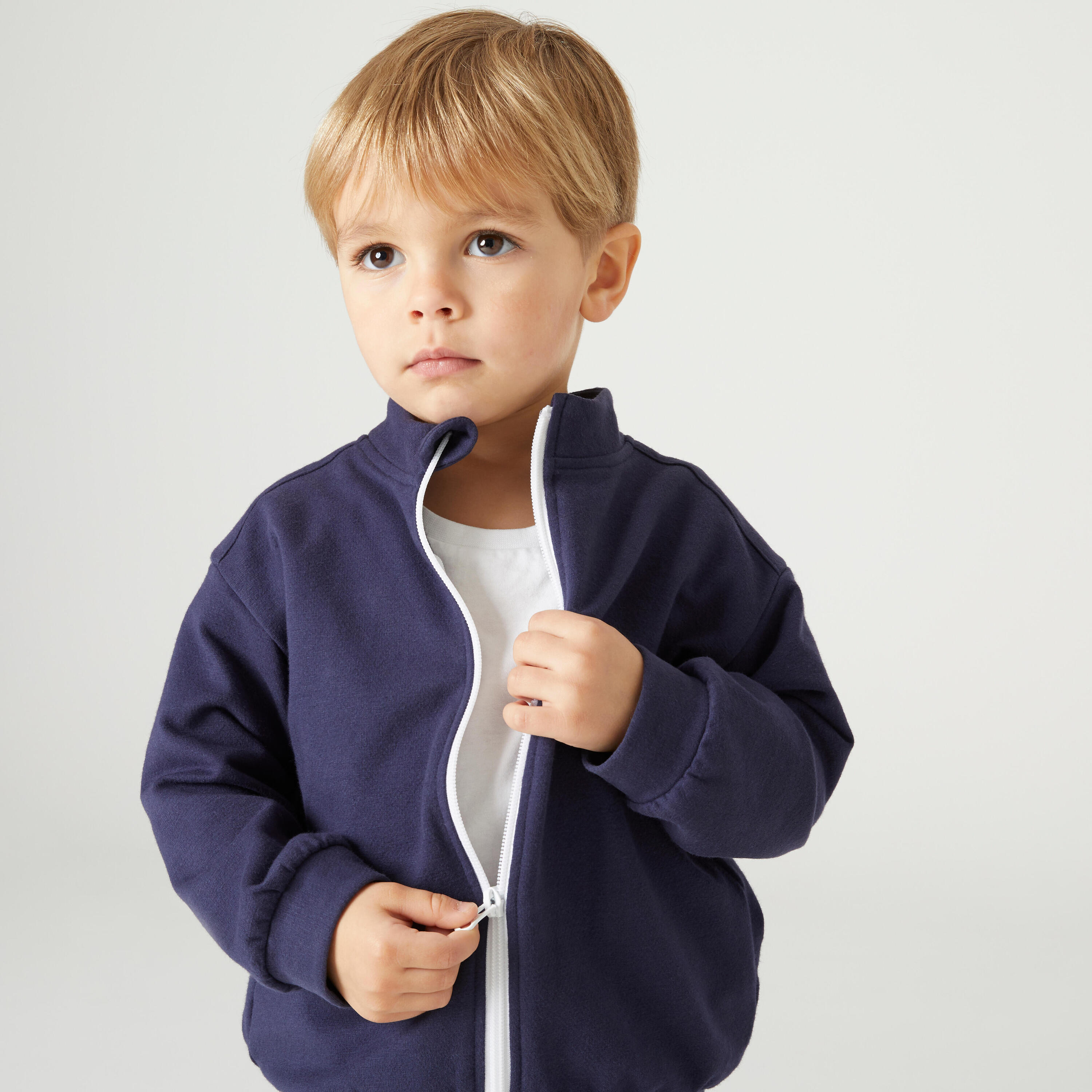 Kids' Warm Regular-Fit Tracksuit Basic - Navy Blue 3/9