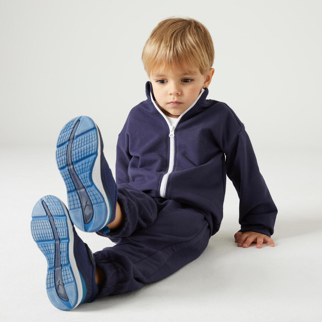 Kids' Warm Regular-Fit Tracksuit Basic - Navy Blue