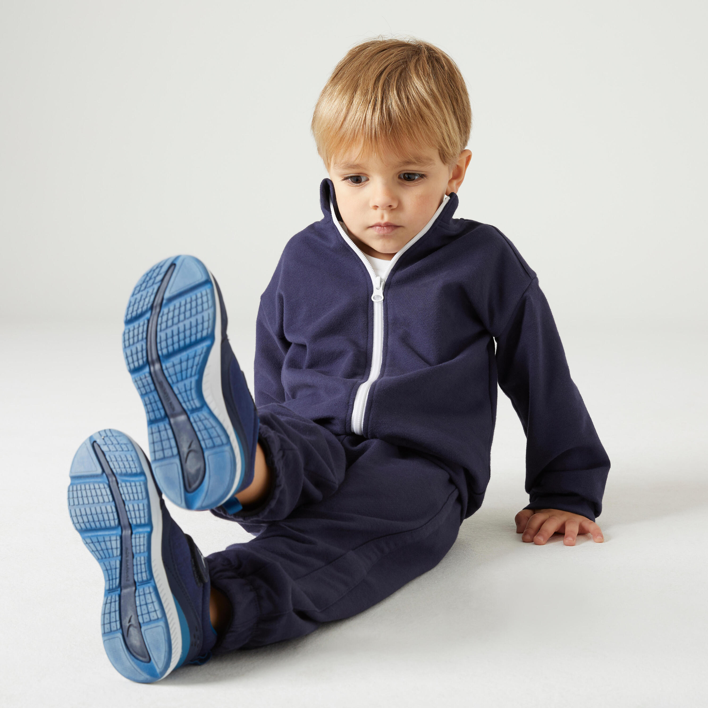 Kids' Warm Regular-Fit Tracksuit Basic - Navy Blue 6/9