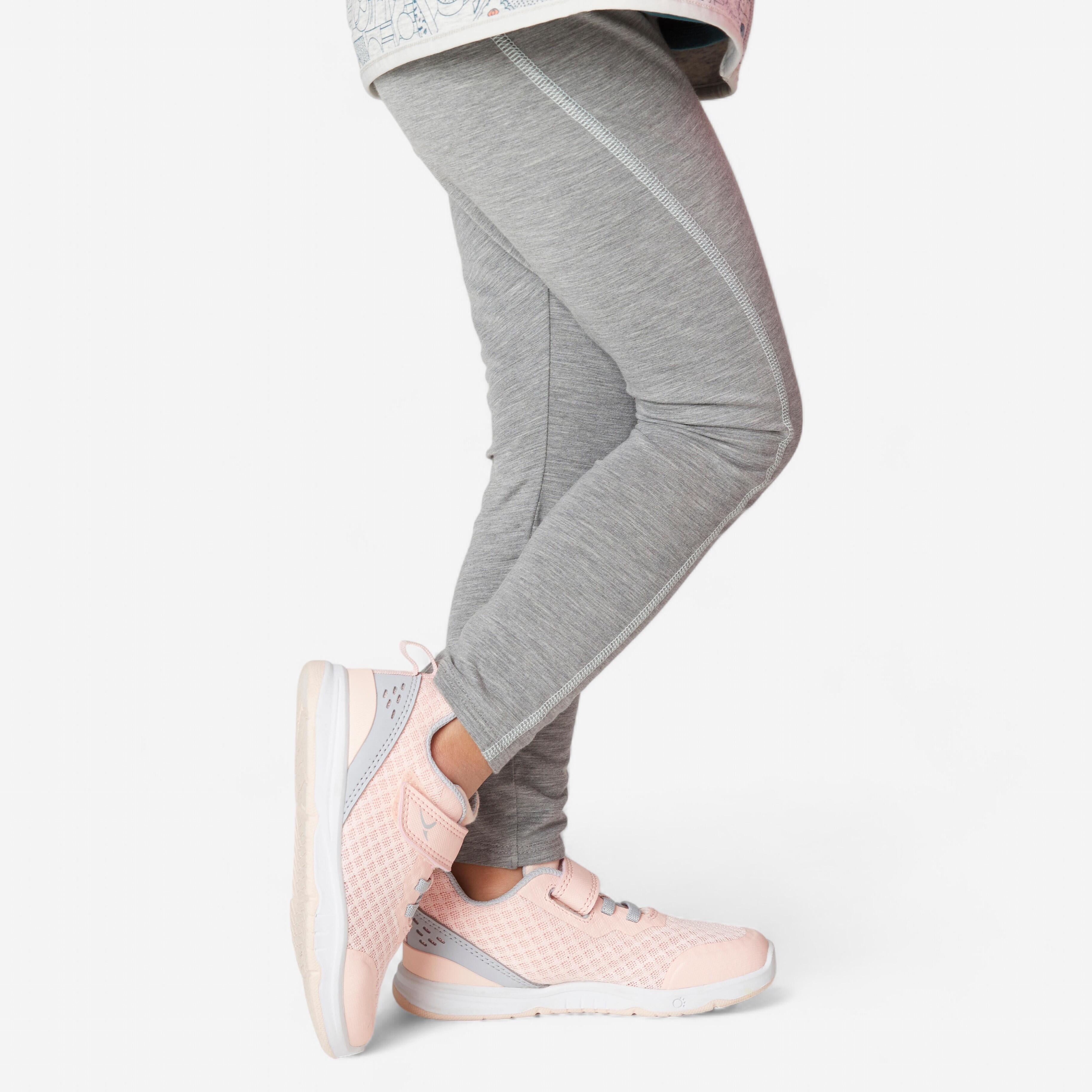 Leggings traspiranti per bambina - 500 grigio da 1 anno a 6 anni