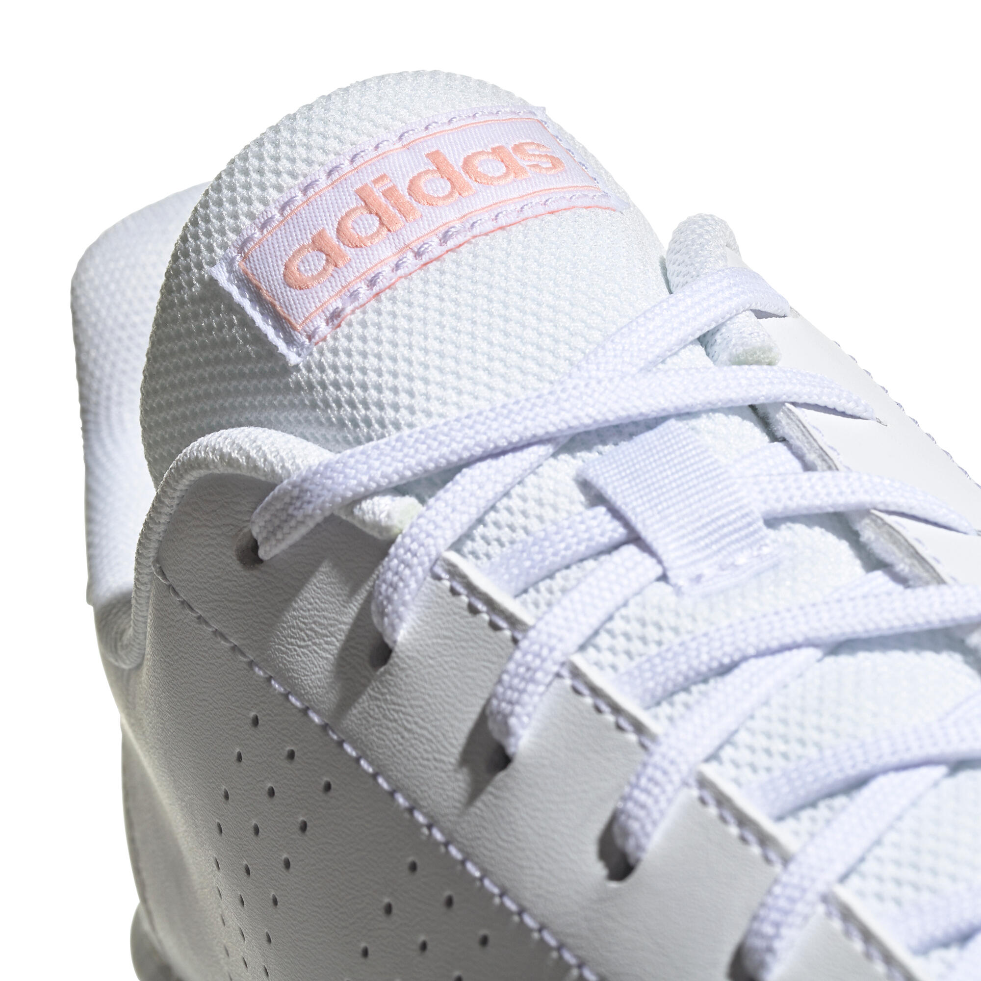 Chaussure Tennis Femme Advantage Base Blanche Rose ADIDAS Decathlon