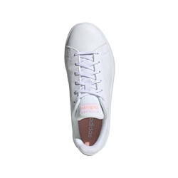 Women's Tennis Shoes Advantage Base - White/Pink ADIDAS - Decathlon