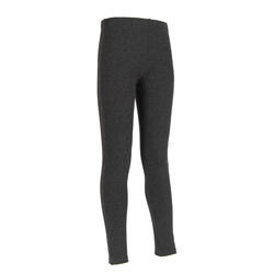Girls' Warm 100 Gym Leggings - Grey