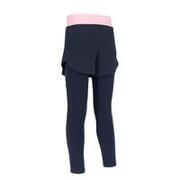 Girls' Breathable 2-in-1 Gym Shorts + Leggings S500 - Navy/Pink