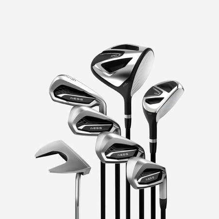 ADULT GOLF KIT 7 CLUBS RIGHT HANDED GRAPHITE SIZE 1 - INESIS 100