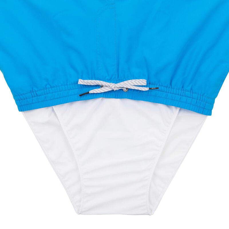 Korte boardshort voor heren blauw