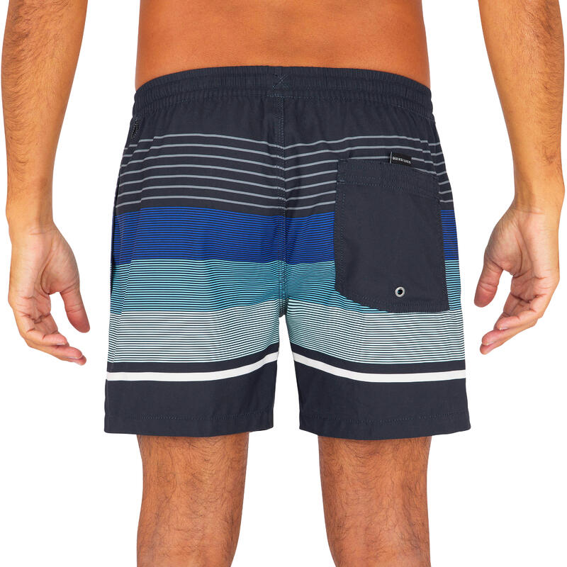 Men's Short Boardshorts Quiksilver - Black with Blue Stripes. - Decathlon