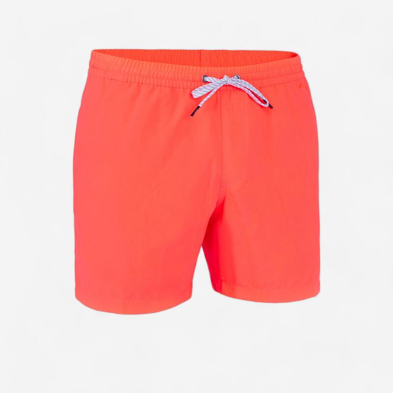 Korte boardshort voor heren VOLLEY koraalrood