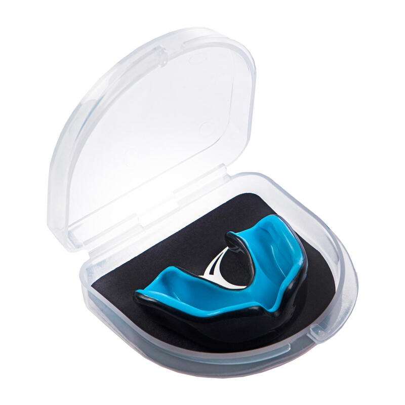 Protector bucal de rugby para aparato dental - ORTODONCIA X BRACE DUAL azul