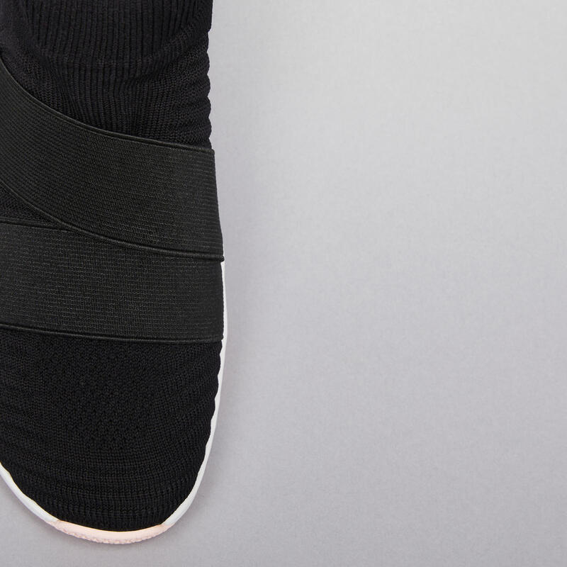 Chaussures de fitness 500 noir strapes sans lacets