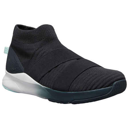 Chaussures de fitness 500 gris strapes sans lacets