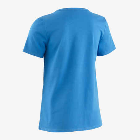 T-shirt barngympa basplagg Junior blå