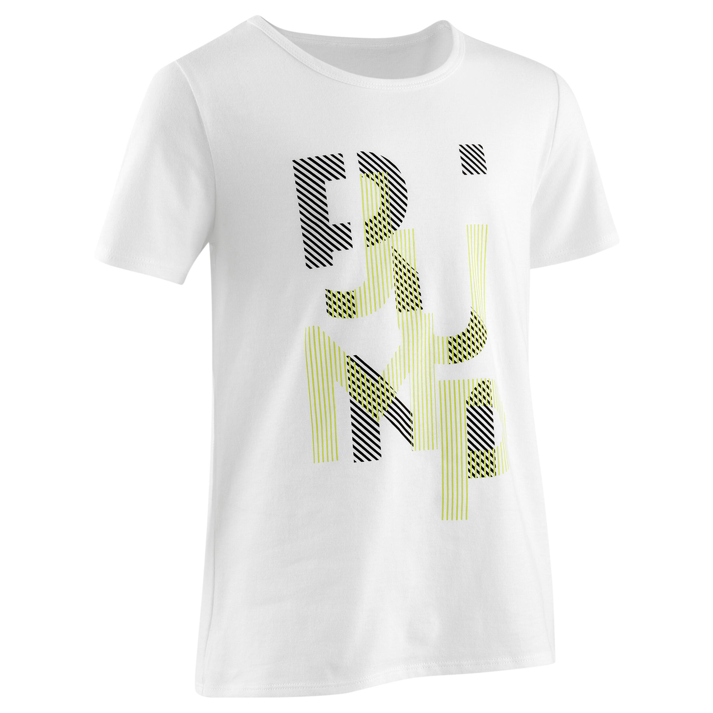 Kids' Basic T-Shirt - White/Yellow 