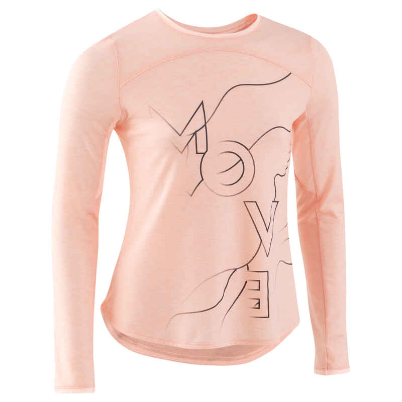 Langarmshirt atmungsaktiv Mädchen rosa Langarmshirt atmungsaktiv Mädchen rosa