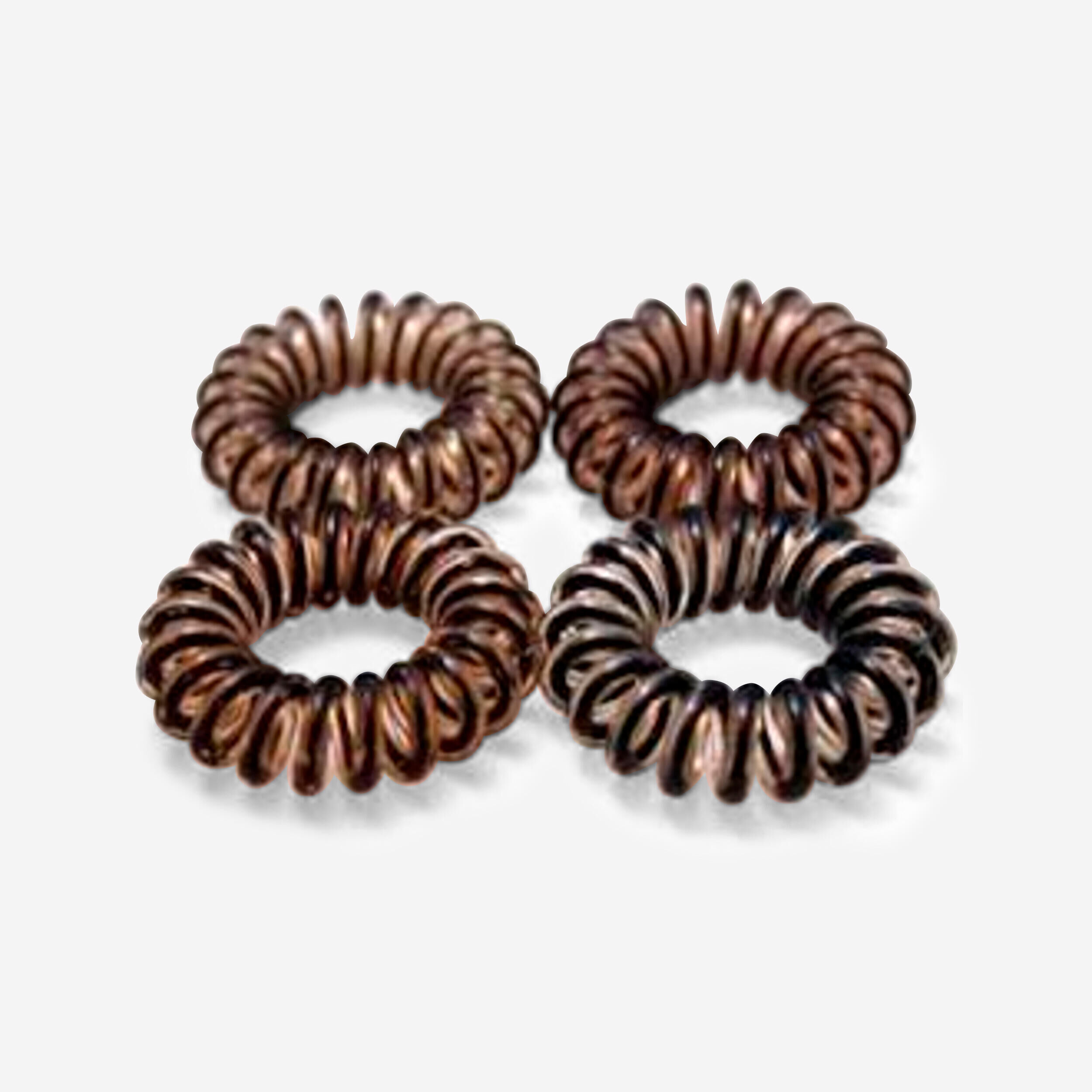 DOMYOS Women's Fitness Hair Bands x 6 - Black & Brown