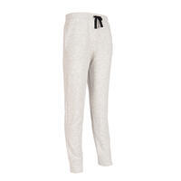Pantalon léger Slim 100 fille GYM ENFANT gris clair