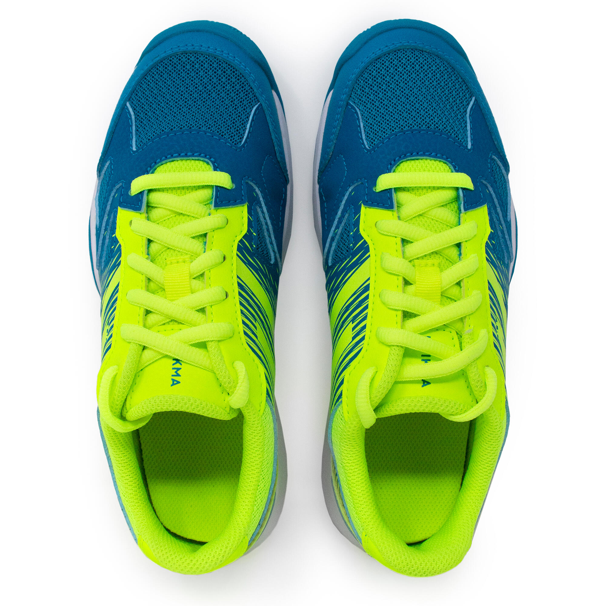 Kids' Padel Shoes PS 500 JR Lace - Blue/Yellow 10/10