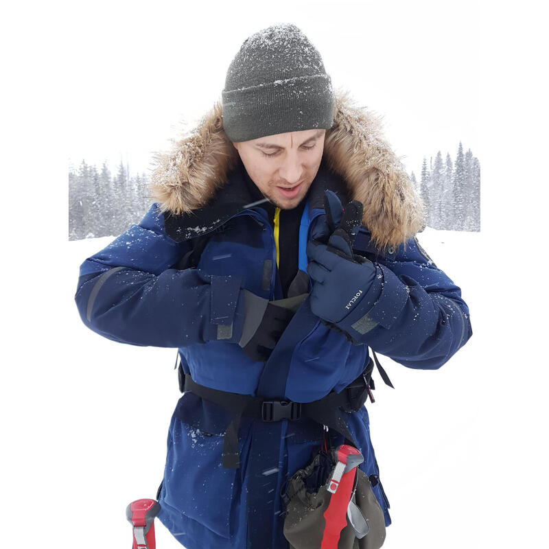 Veste parka de trekking Arctic 900 extra chaude imperméable Bleue