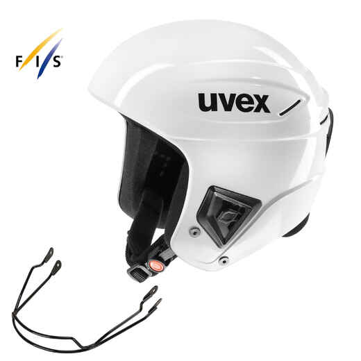 
      Skihelm Rennhelm mit Kinnriemen - Uvex Race+ weiss 
  