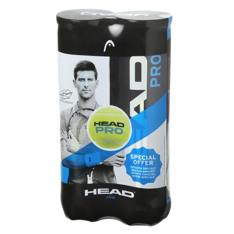 BALLES DE TENNIS HEAD PRO *4 BIPACK JAUNE CONTROL