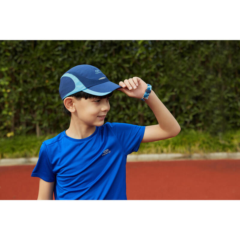 AT 100 kid's athletics T-shirt breathable electric blue