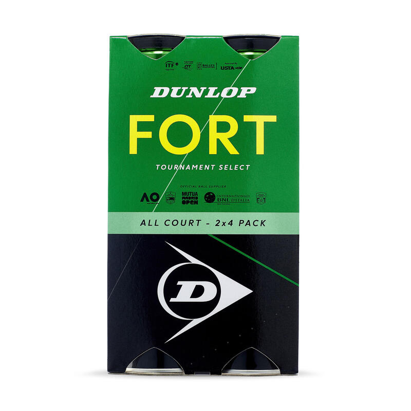 Tenisové míčky Dunlop Fort All Court 2 × 4 ks žluté