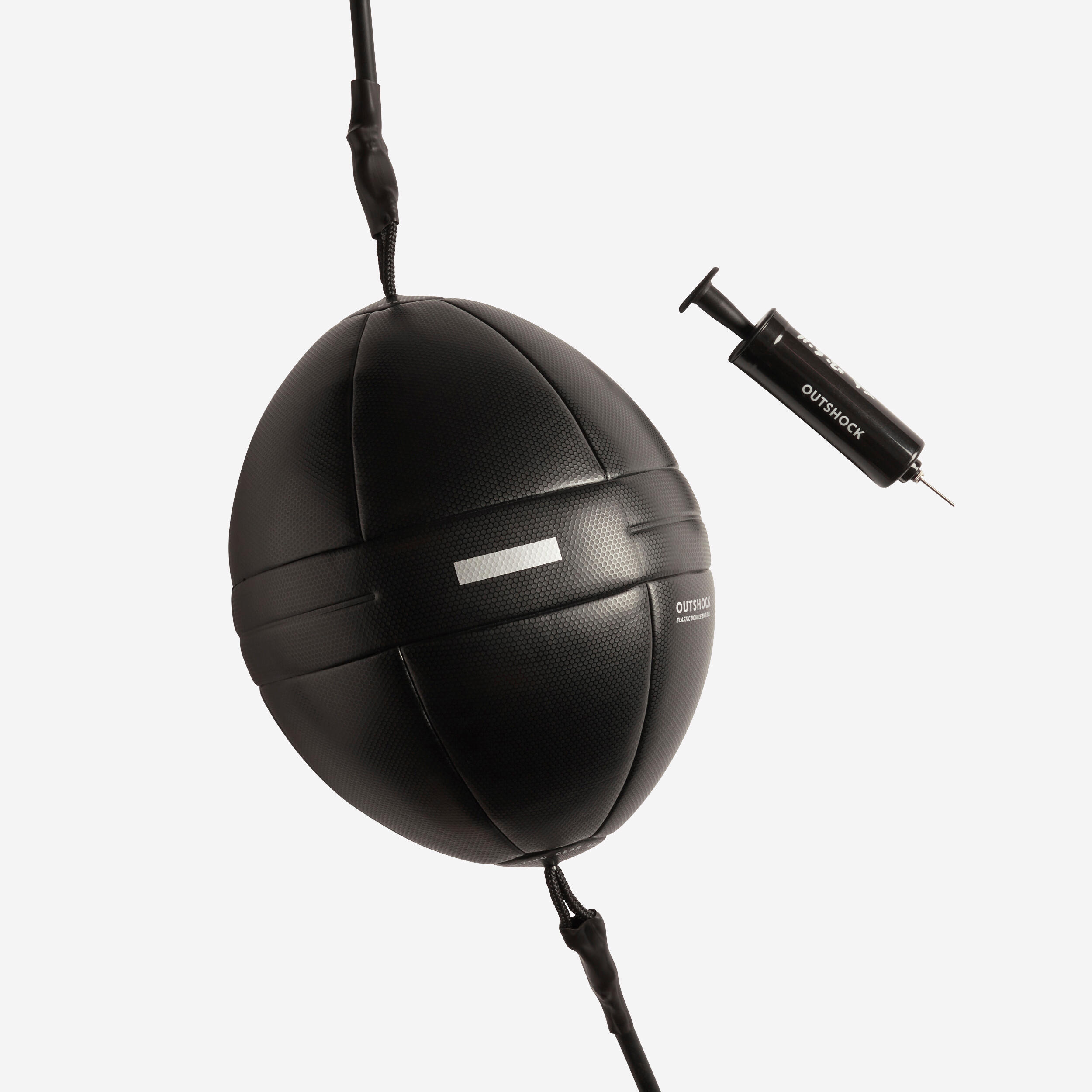 Bola de elástico duplo de boxe preto