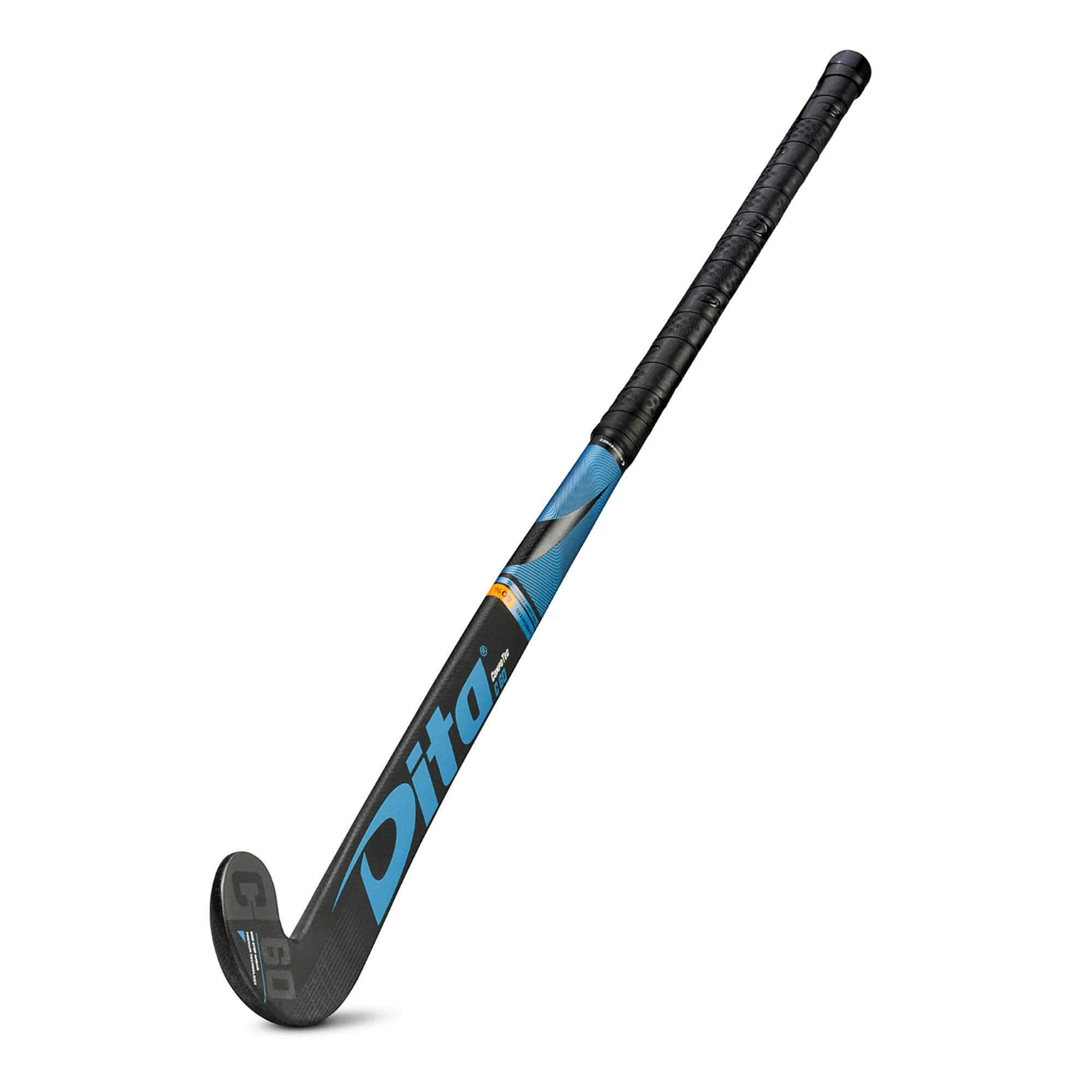 Intermediate 60% Carbon Mid Bow Field Hockey Stick CompotecC60 - Blue/Black 5/5