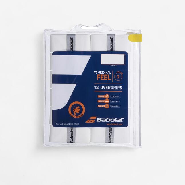 SURGRIP DE TENNIS OVERGRIP BABOLAT VS x12 BLANC BABOLAT Decathlon