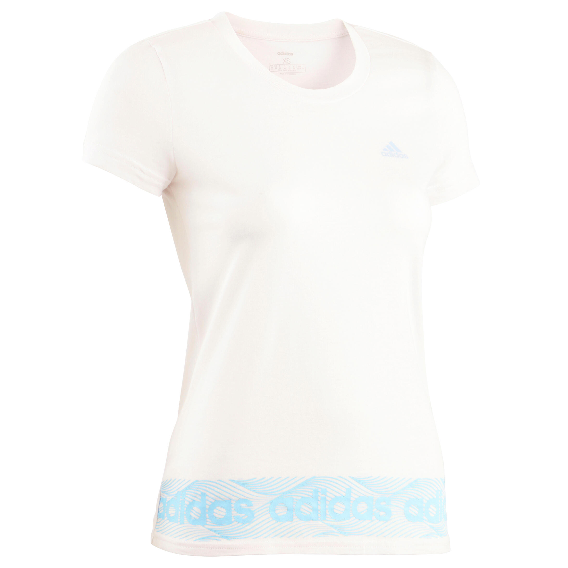 T-shirt de Ginástica e Pilates Adidas Branco 7/7