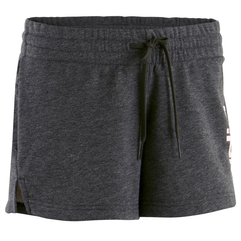 Women's SlimFit Cotton Fitness Shorts Without Pockets Linear Mottled